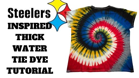 Tie-Dye Designs: Thick Water & Liquid Spiral Steelers Inspired Adult T-Shirt