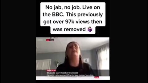 BBC AIRED THIS INTERVIEW WITH UNVACCINATED NURSE THEN SHE REMOVED IT