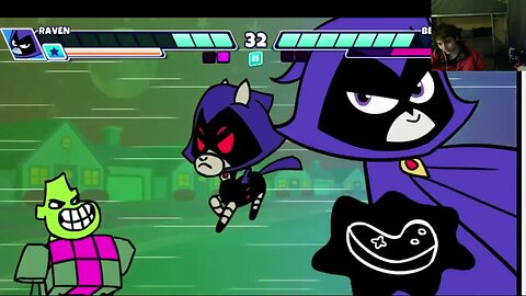 Raven VS Beast Boy In A Cartoon Network Teen Titans Go! Jump Jousts 2 Battle With Live Commentary
