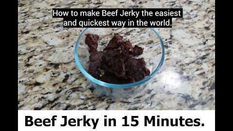 How to make Beef Jerky the easiest and quickest way in the world