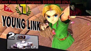 Young Link VS R O B On The Hardest Difficulty In A Super Smash Bros Ultimate Match