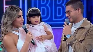 Domingão! Filha de Arthur Aguiar rouba a cena no Domingão com Huck #arthuraguiar #domingão #maíra