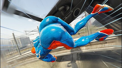 GTA 5 Spiderman Crazy Car driving & Motorcycle Stunts || No Seatbelt || Ep.32