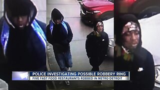 Police trying to determine if 5 recent fast food robberies across metro Detroit are connected