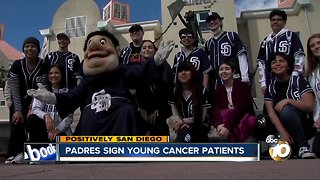 San Diego Padres sign young cancer patients