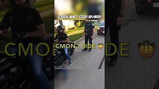 BIKER GOT PULLED OVER BY A VERY COOL COP!