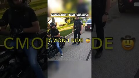 BIKER GOT PULLED OVER BY A VERY COOL COP!