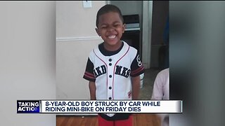8-year-old Detroit boy dies after mini-bike collides with car