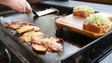 Bologna Club Sandwich - Blackstone Griddle Recipe