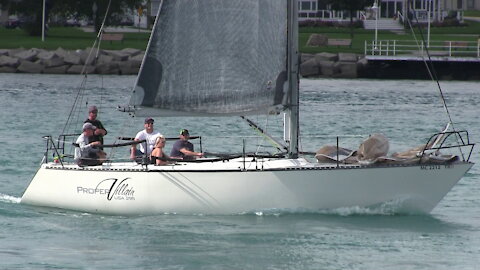 Proper Villian Sailboat Light Cruise Under Bluewater Bridges In Great Lakes