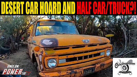 Carchaeology - Desert Car Hoard 49 Chevy Half Car/Truck Ford F350 and the Mama's not happy tractor!