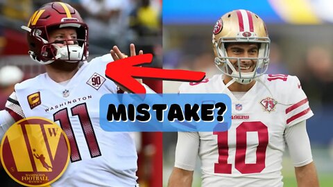 Should The Washington Commanders Have Gotten Jimmy Garoppolo Instead of Carson Wentz?