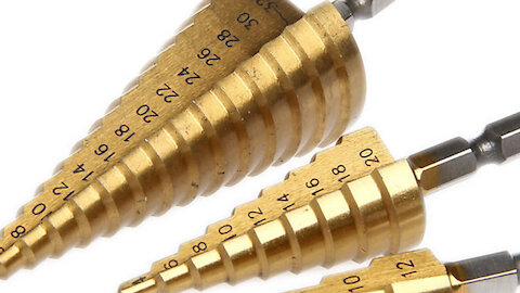 Titanium Coated Step Drill Bits (3Pcs)