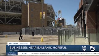 Businesses near ballpark more hopeful