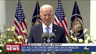 Biden speaks after CDC eases indoor mask requirements