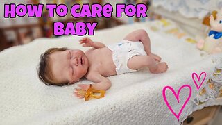 Morning Routine FAKE Reborn Silicone Baby| HOW TO Take Care of Silicone Baby| nlovewithreborn..