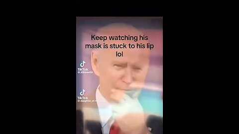 Joe Biden’s Mask Stuck To His Lower Lip
