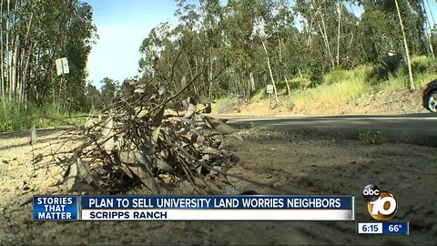 Plan to sell university land worries Scripps Ranch neighbors