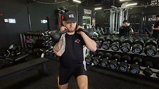 Kettlebell Front Racked Split Squats (Stationary Lunges)