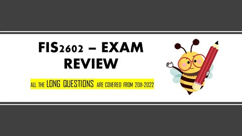 FIS2602 EXAM REVIEW (LONG QUESTION) - PART 2