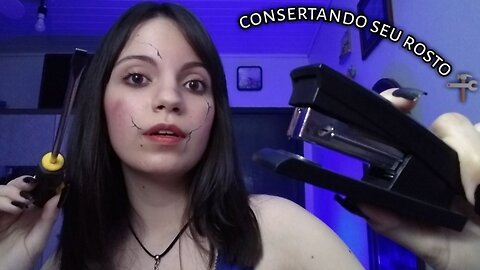 ASMR - Consertando seu rosto depois de um tombo (sons de boca)