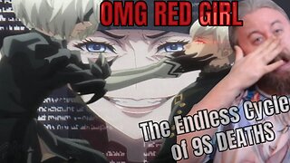 Nier Automata Episode 11 & 12 Reaction 9S endless Suffering RED GIRL ニーア オートマタ 12話 リアクション