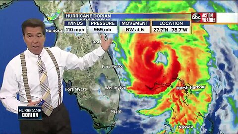 Cat. 2 Hurricane Dorian continues to move north