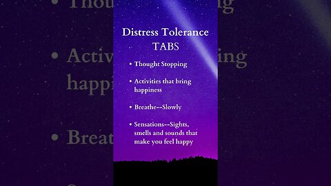 Distress Tolerance