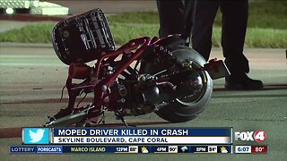 Moped driver killed in Cape Coral crash Thursday night
