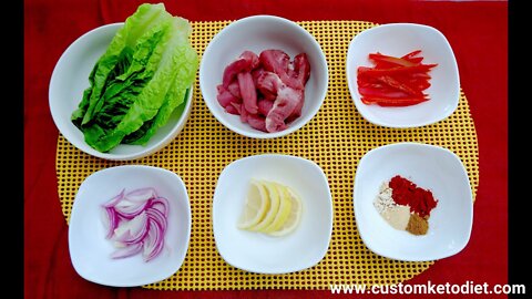 Keto Pork Fajita Lettuce Wrap | Keto Diet Recipes
