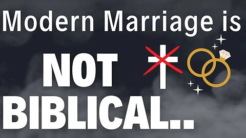 Modern Marriage Is NOT Biblical! | Don't Get Legally Married!