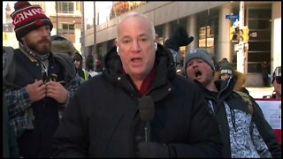 Canadian Freedom Truckers Heckle CTV Reporter Live On MSNBC