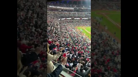 Trump Does Tomahawk Chop At World Series Game 4! Atlanta Braves