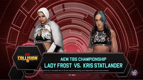 AEW Collision Kris Statlander vs Lady Frost for the AEW TBS Championship