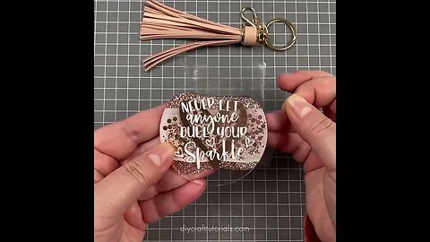 ACRYLIC KEYCHAIN WITH GLITTER #shorts