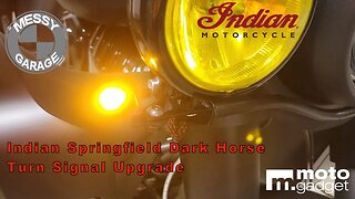 Indian Springfield Dark Horse Modifications - Motogadget Turn Signal Install