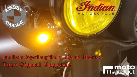 Indian Springfield Dark Horse Modifications - Motogadget Turn Signal Install