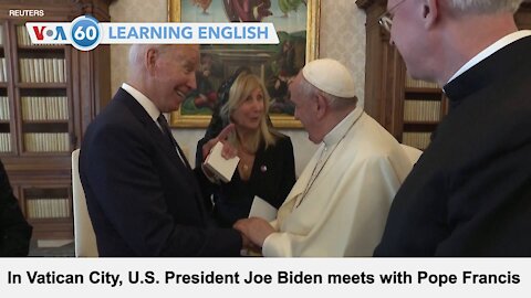 In Vatican City, U.S. President Joe Biden meets with Pope Francis