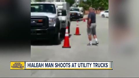 Florida homeowner shoots at AT&T trucks, upset they were parked outside his home