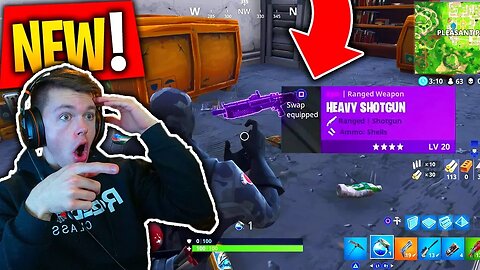 OMG! I FOUND THE NEW HEAVY SHOTGUN in FORTNITE: BATTLE ROYALE! New Heavy Shotgun Gameplay Fortnite