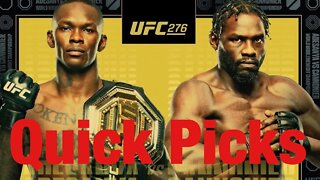 UFC 276 Adesanya Vs Cannonier Quick Pick Predictions