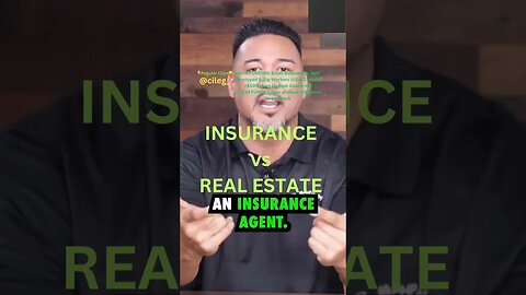 INSURANCE vs REAL ESTATE #realestate #insurance #business #capital #selfemployed #gigworker #funds
