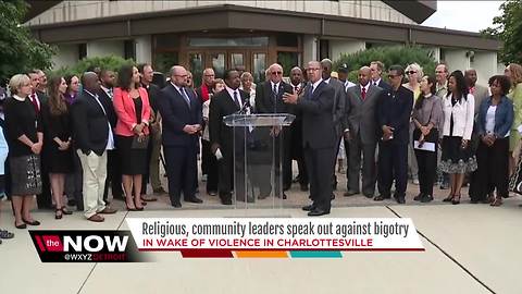 Religious community leaders speak out against bigotry in the wake of violence in Charlottesville