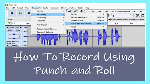 Audacity: Punch and Roll Tutorial