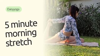 5 MINUTE MORNING STRETCH for every day/ YOGA CHALLENGE/ Daisyyoga