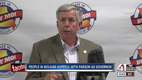 Parson's hometown excited to see him as Missouri's governor