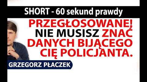 I cyk! Przegłosowane. Służby mundurowe gazując Polaków w szyku zwartym mogą działać bez imienników.