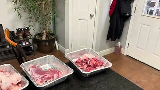 Processing some of our meat