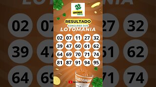 🍀 Resultado LOTOMANIA 2415 | Sentindo Sorte #shorts