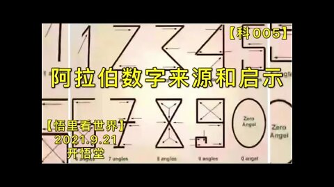 【科005】阿拉伯数字来源和启示20210921【悟里看世界】